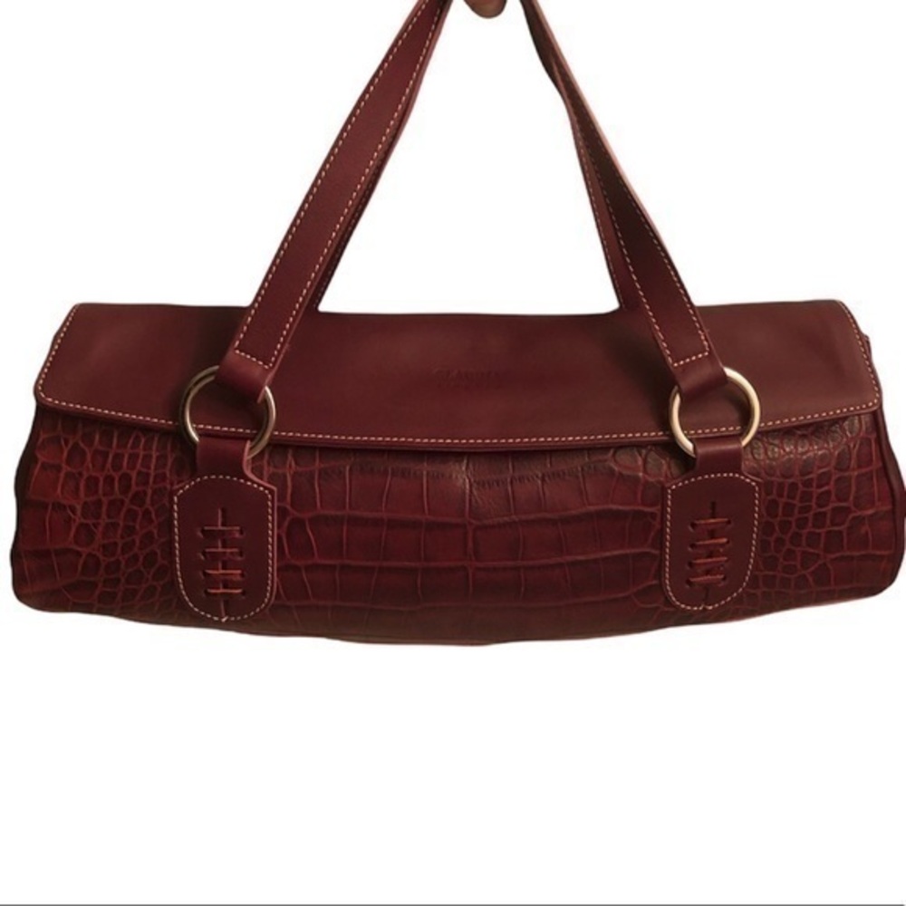 Claudia Firenze burgandy red leather bag - Picture 1 of 16